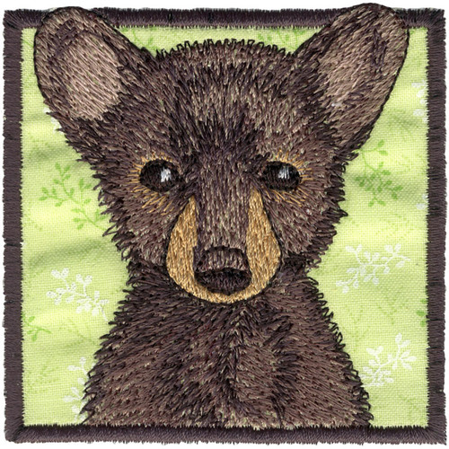 Baby Bear Applique Square