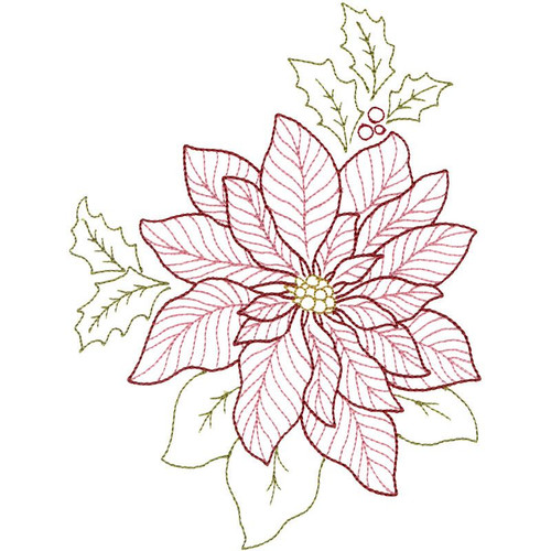 Poinsettia Linework