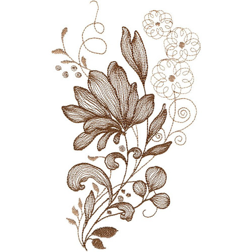 Sepia Floral 3