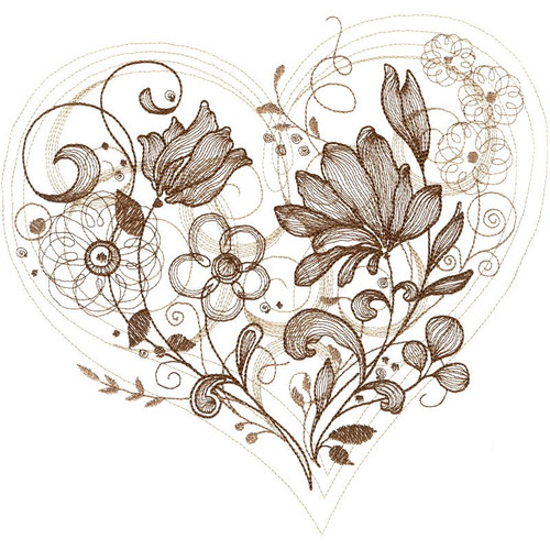 JUMBO Sepia Heart