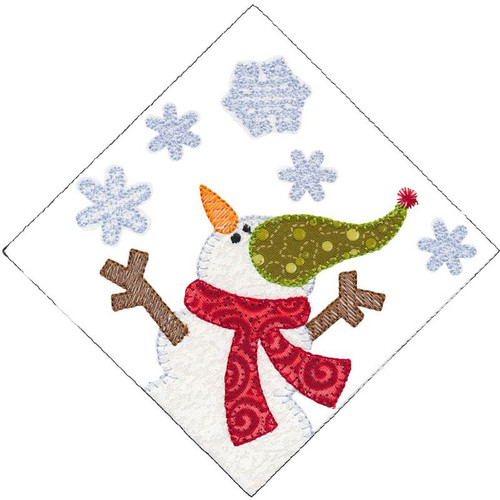 Snowflake Snowman Applique