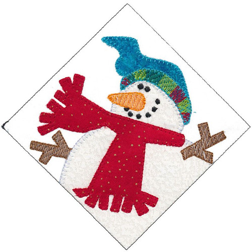 Scarf Snowman Applique