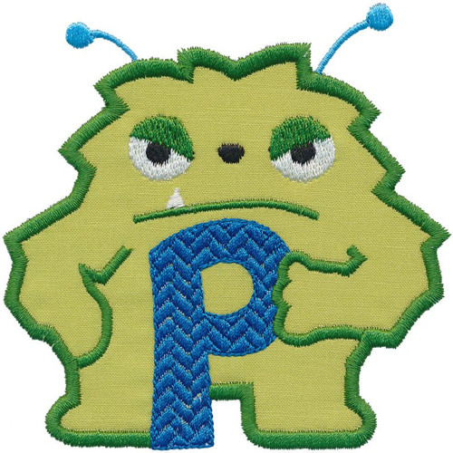 Monster Monogram Applique P