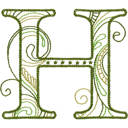 Scrollwork Alphabet H