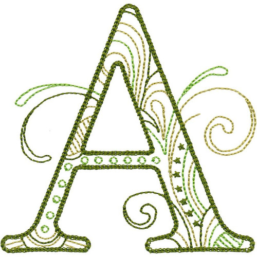 Scrollwork Alphabet A Scrollwork Alphabet A