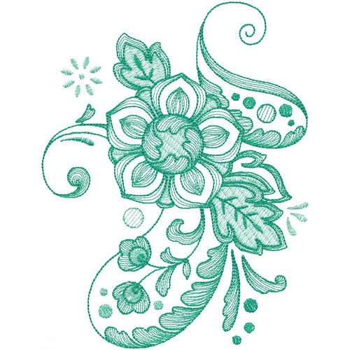 Emerald Paisley 8