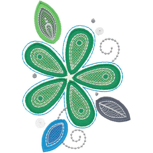 Flowers & Leaves Applique