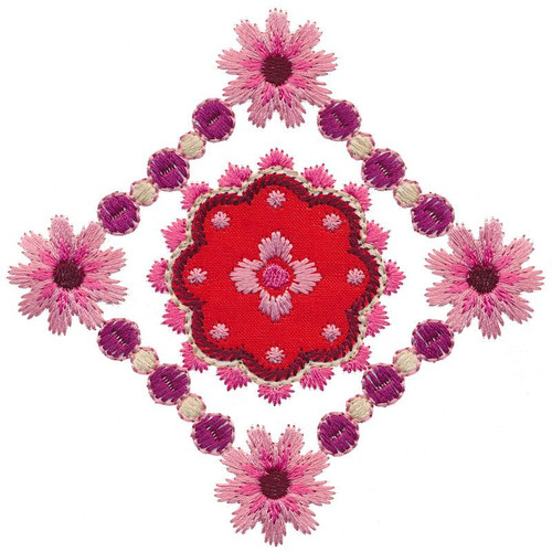 Flower Diamond 1 Applique