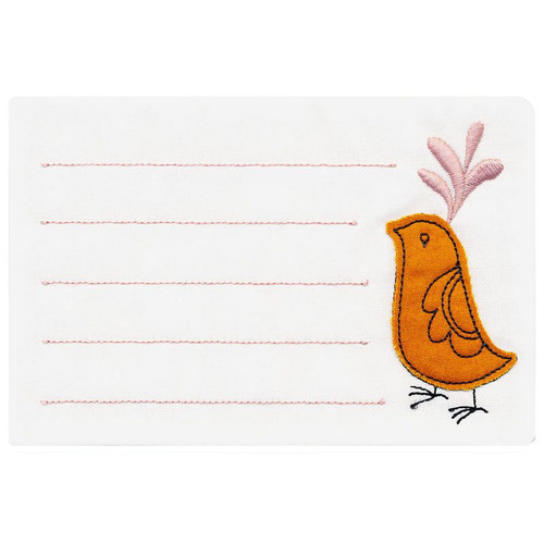 Retro Birds Quilt Label