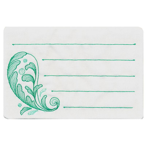 Emerald Paisley Quilt Label