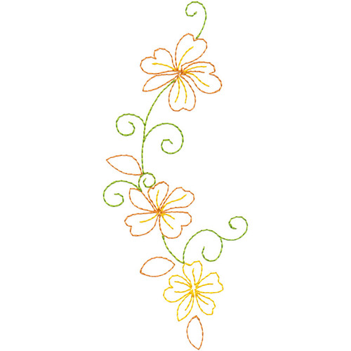 Colorful Floral Linework 2