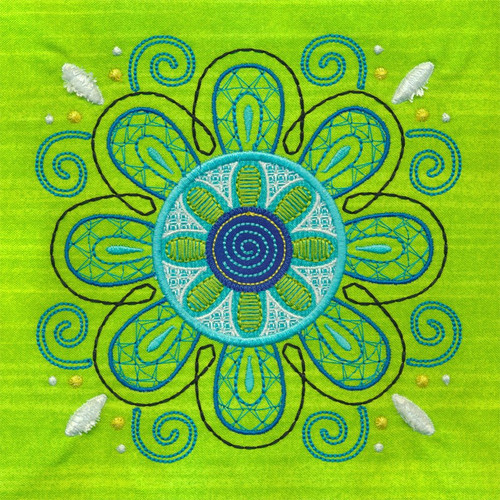 Flowers Square Applique 5