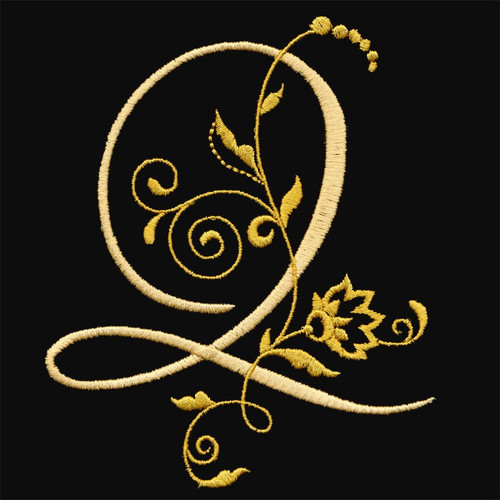 Floral Monogram Q