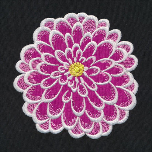 Pink Dahlia Applique