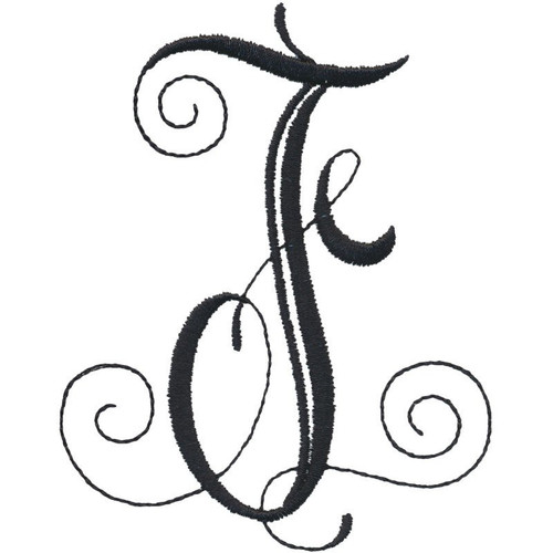 Essential Monogram Center Letter F