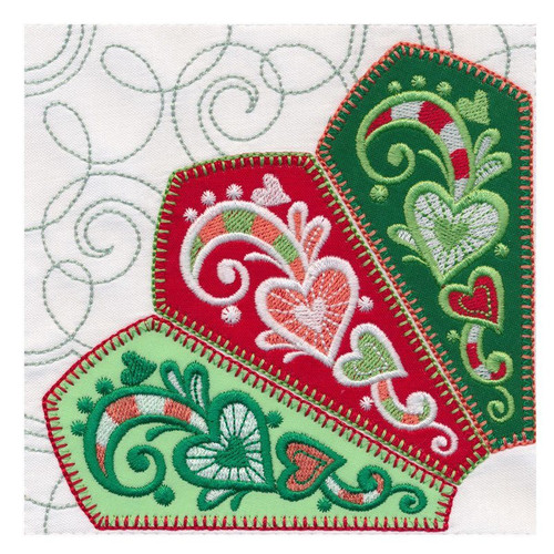 Hearts Dresden Applique