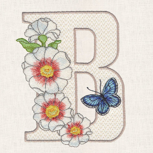 Floral Alphabet B