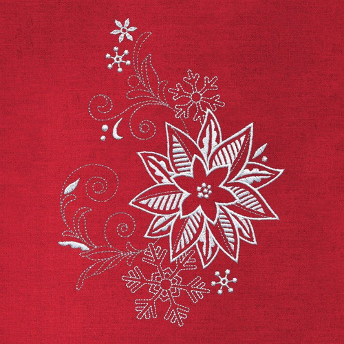 Poinsettia & Snowflakes