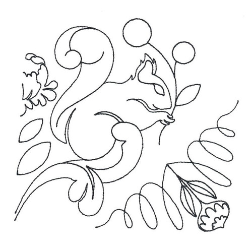 Rectangle Design Right - Squirrel Friends