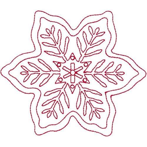 Poinsettia Redwork