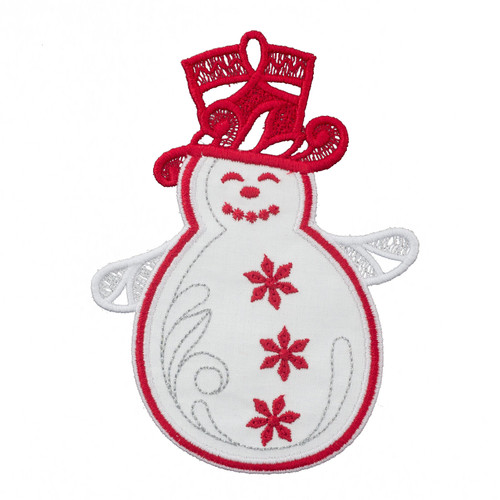 Flat Snowman Ornament FSA