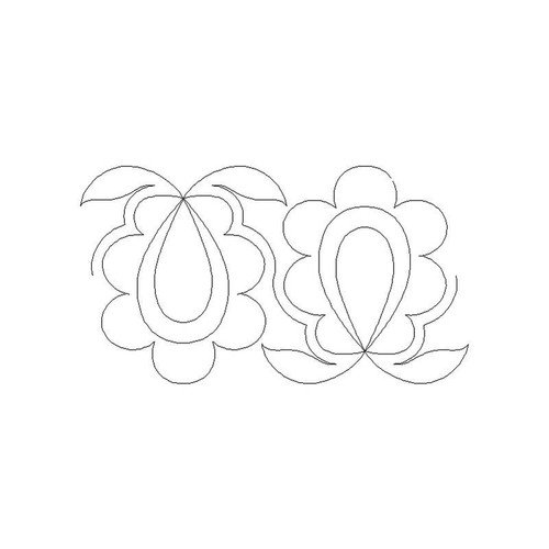 Scalloped Paisley Straight Border
