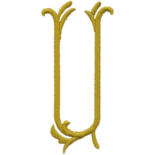 Royal Bee Monogram Center Letter U