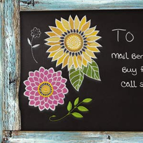 Chalkboard Florals by Jennifer Brinley