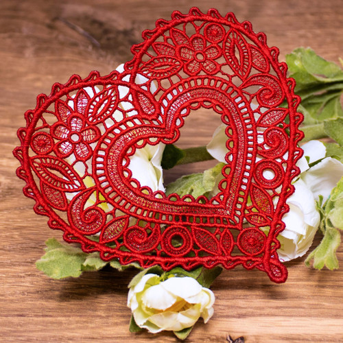 Freestanding Lace Hearts