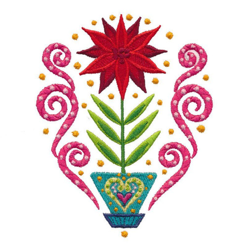 Poinsettia Flower Pot