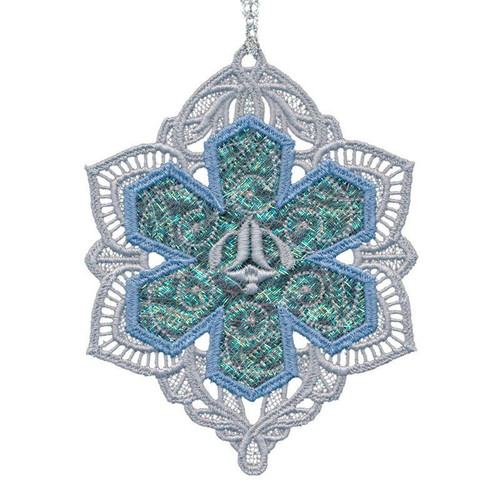 Flat Snowflake Ornament FSA | 12808-07
