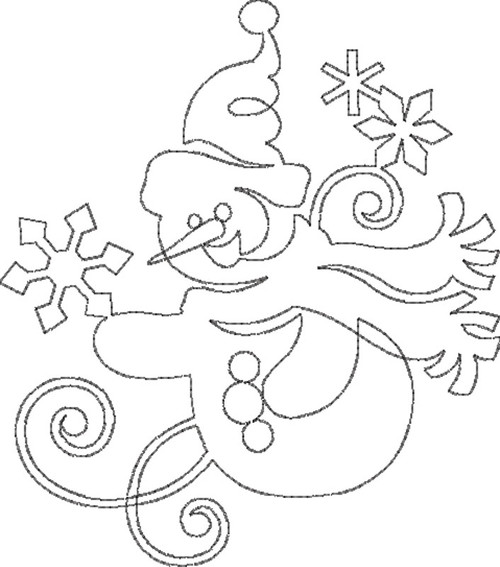 Snowman Motif 3 Single Run