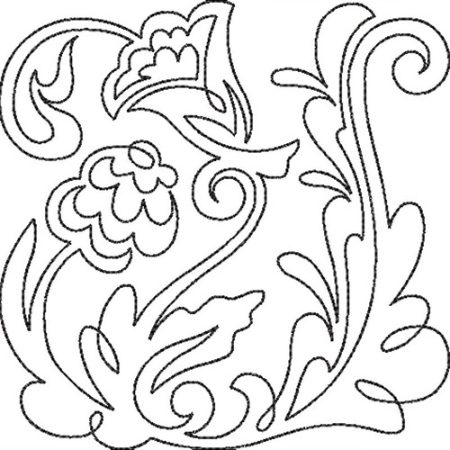 Floral Quilting Square 2 Triple Run