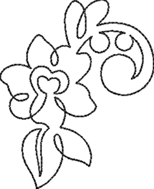 Floral Quilting Motif 10 Triple Run