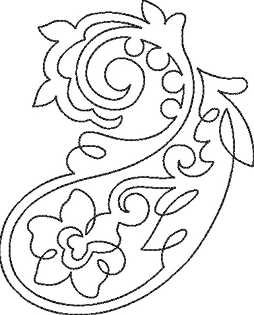 Floral Quilting Motif 6 Triple Run