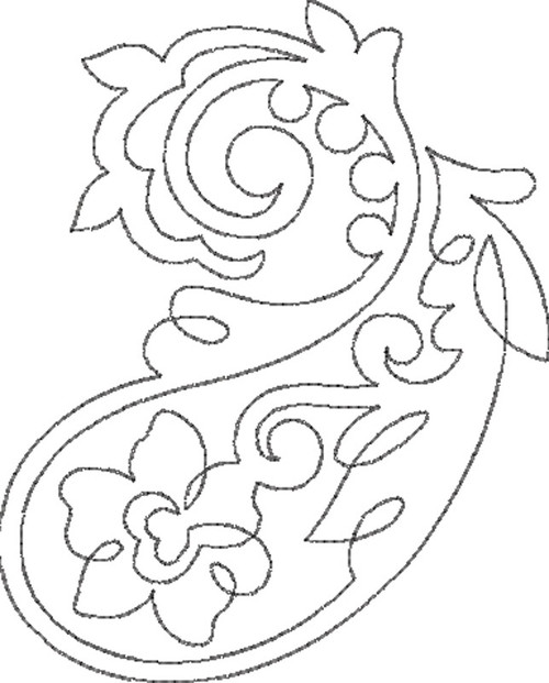 Floral Quilting Motif 6 Single Run