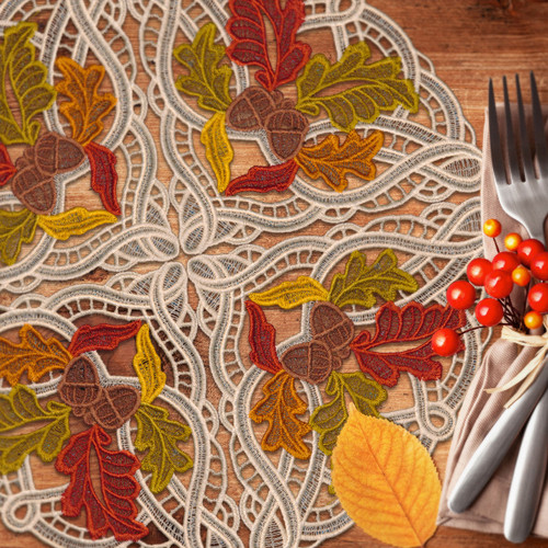 Autumn Buildable Doilies & Napkin Corners