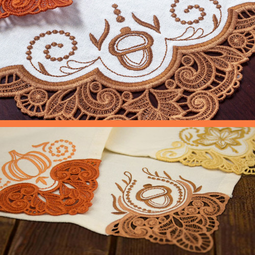 Autumn Napkin & Tablecloth Corners