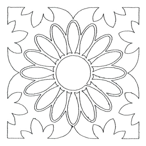 Quilting Flower Block Single Run