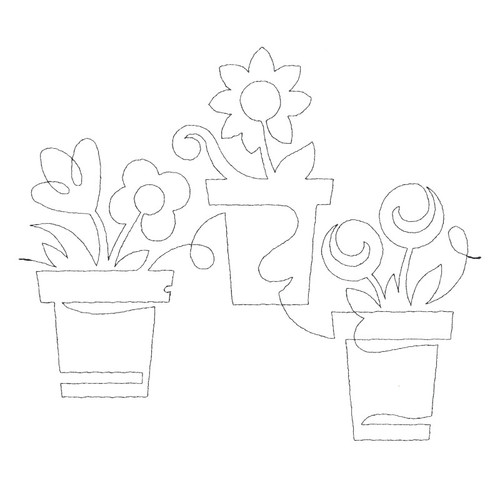Flower Pots Pantagraph Single Run