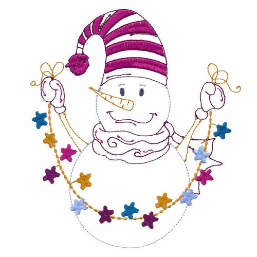 Snowman With Stars