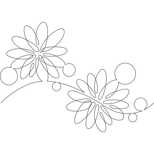 Floral Pantograph 10 Single Run