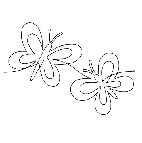 Butterfly Pantograph Single Run Stitch Butterfly Pantograph Single Run Stitch