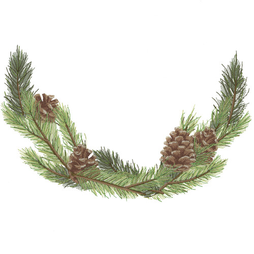 Pine Half Wreath