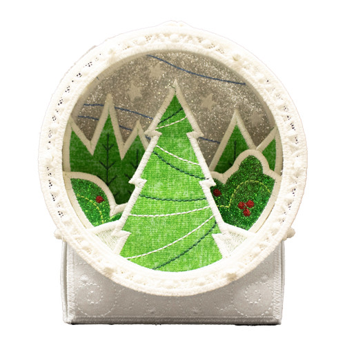 Freestanding Shadow Box Christmas Tree Ornament