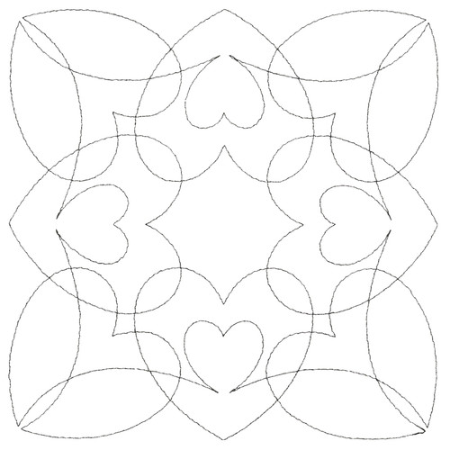 Heart Quilting Block 2 Single Run Heart Quilting Block 2 Single Run