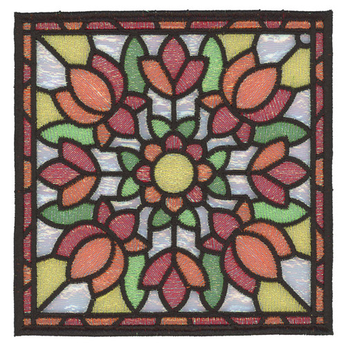 Floral Stained Glass Coaster FSA