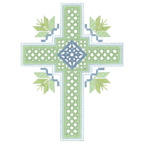 Linen Cutwork Cross 1