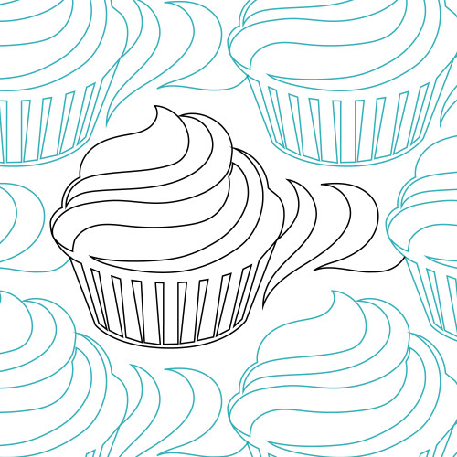 Cupcakes Pantograph | LA80251-04 Cupcakes Pantograph | LA80251-04