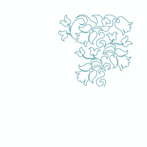 Floral 3 Corner | LA80256-02